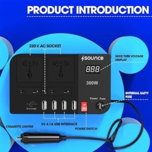 300W Car Inverter Car Charging Adapter