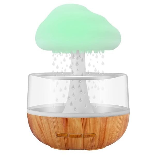 Humidifier for Home, Cloud Rain Diffuser, Relaxing Sound, Mushroom Waterfall Lamp