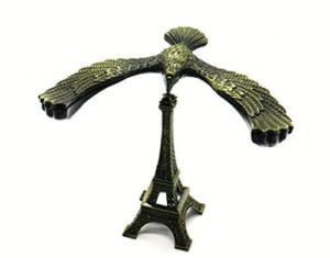 Metal Balance Eagle with Eiffel Tower for Home Office Decor