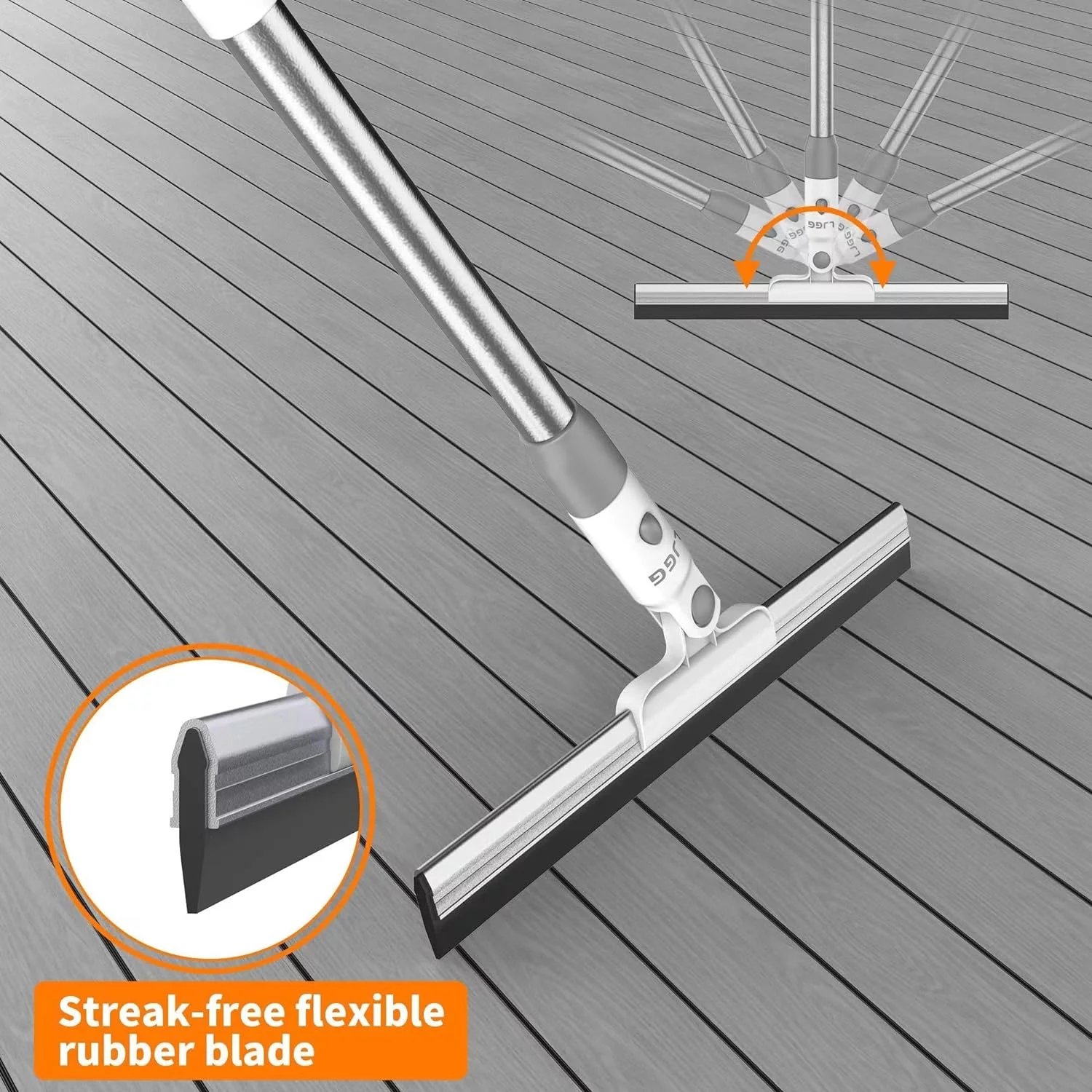 Metal Floor Wiper with Long Rod