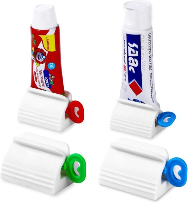 Toothpaste Squeezer With Rolling Toothpaste Holder
